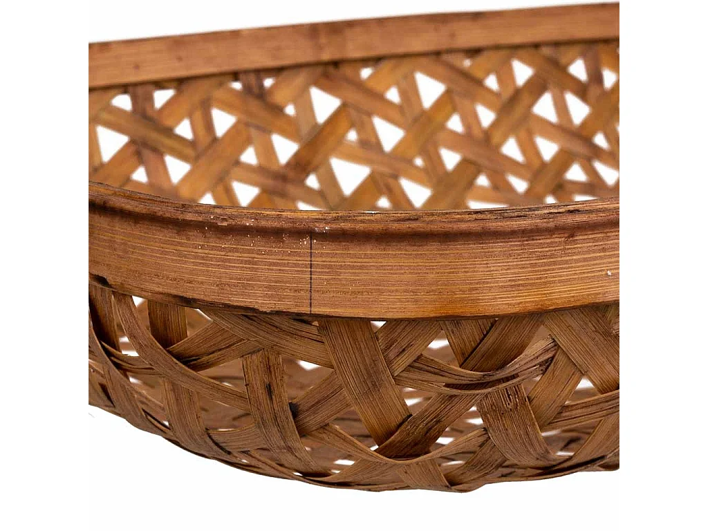 Bandeja de bambu marrom 61x40x8,5