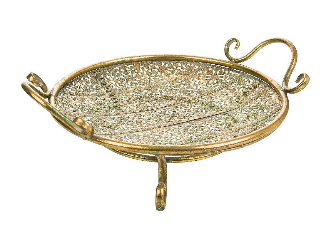 Centro em metal dourado 39x33x14