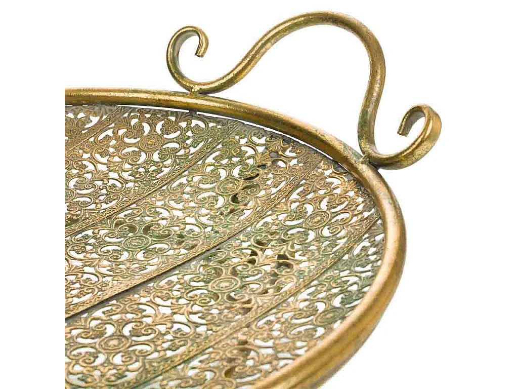 Centro em metal dourado 39x33x14