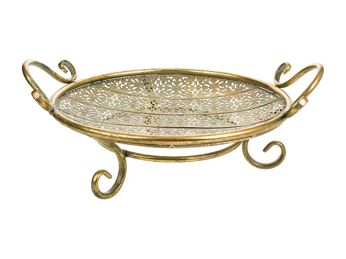 Centro em metal dourado 39x33x14