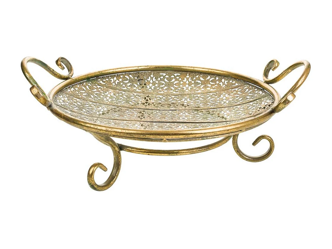Centro em metal dourado 39x33x14