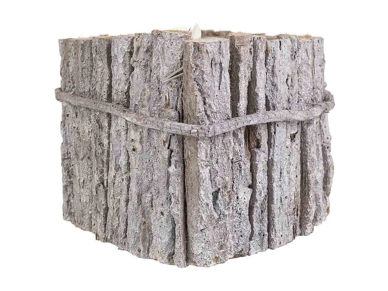 Conjunto de 2 centros de mesa em madeira marrom