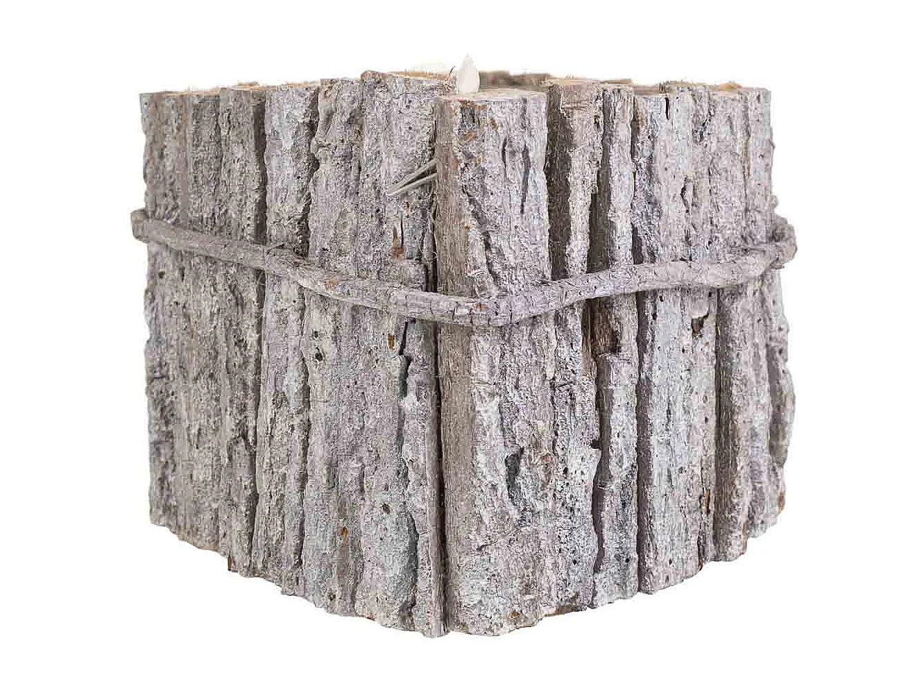 Conjunto de 2 centros de mesa em madeira marrom