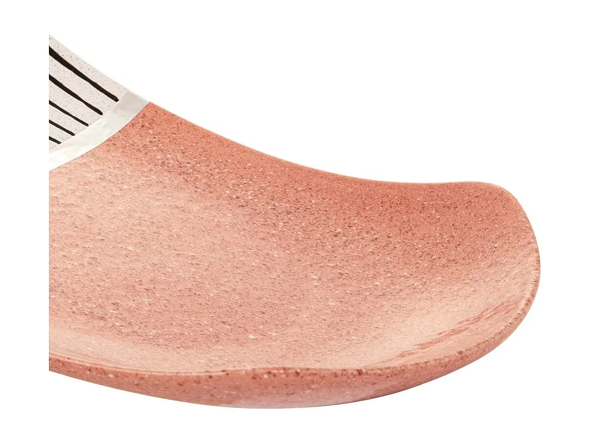 Centrotavola in ceramica rosa 32x23x4,5h