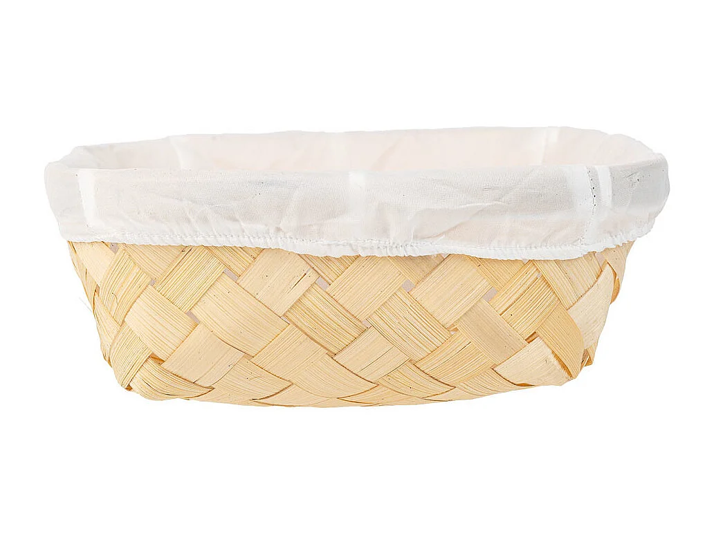 Braun gefüttertes Bambustablett 29,5x20x7h cm