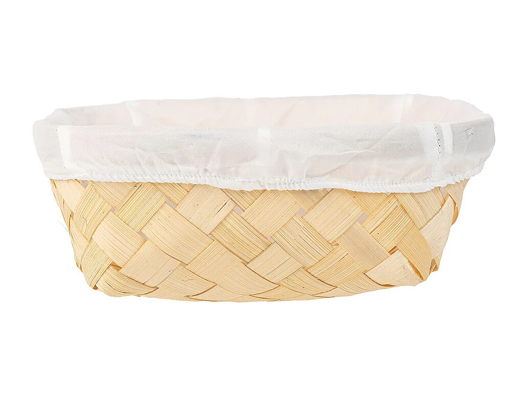 Bandeja de bambu forrada marrom 29,5x20x7