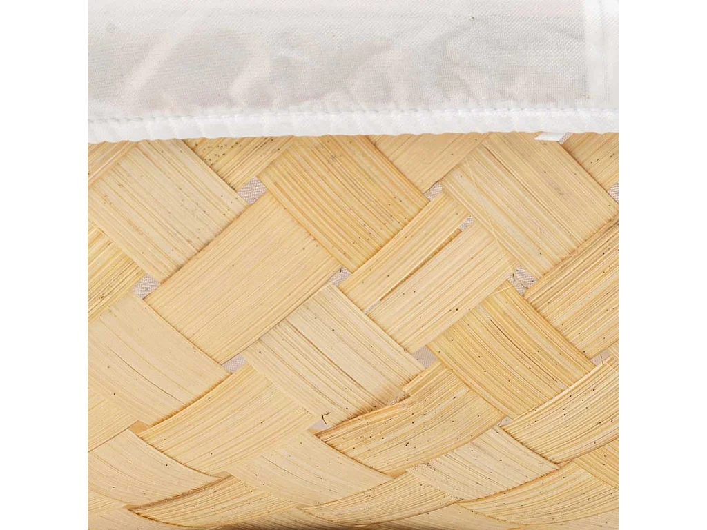 Bandeja de bambu forrada marrom 29,5x20x7
