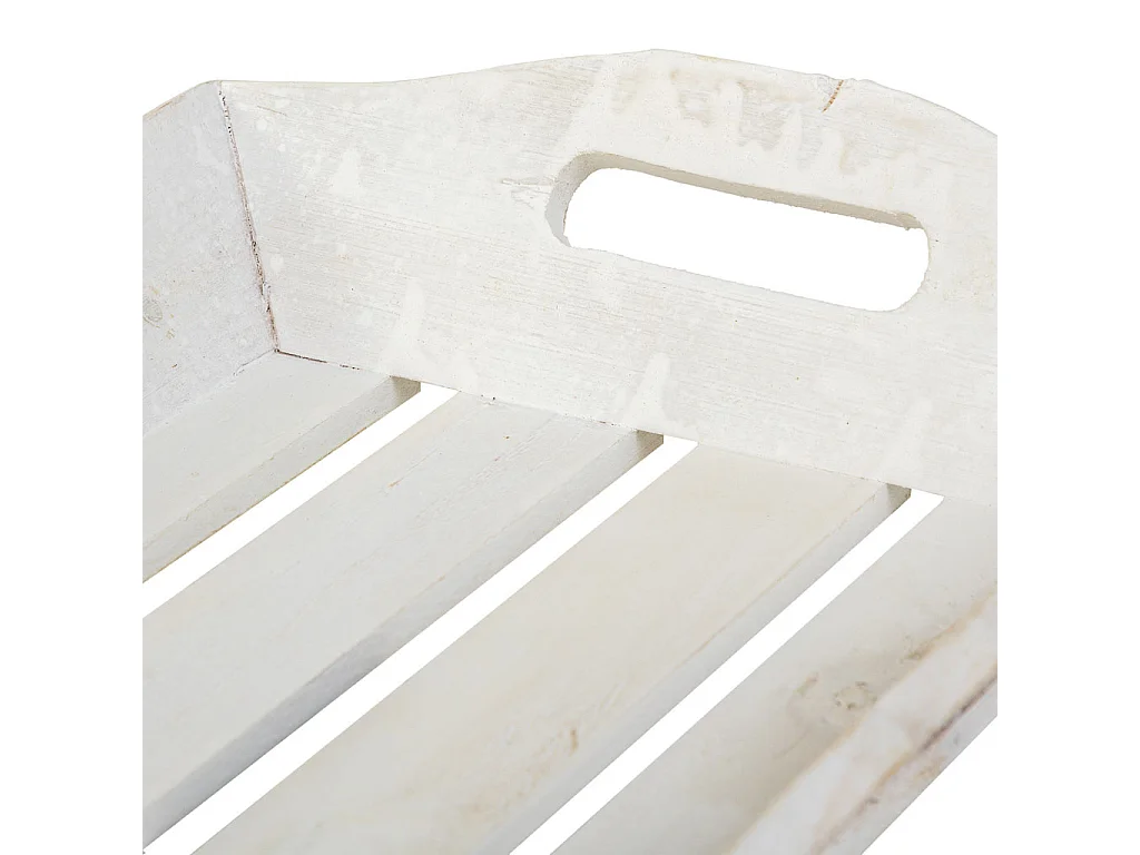 Ensemble de 2 plateaux en bois blancs