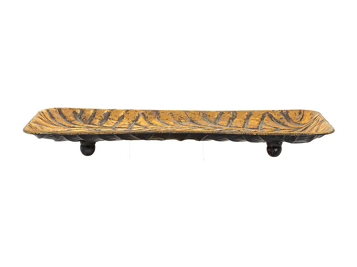 Mesa de centro em metal dourado 39,5x19,5x4,5
