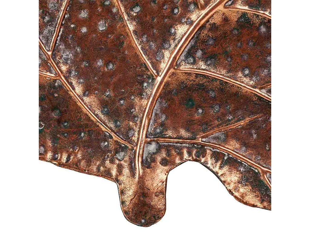 Foglia decoro dorato 37x31x5h