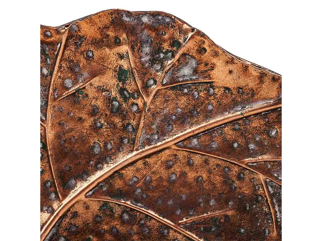 Foglia decoro dorato 37x31x5h