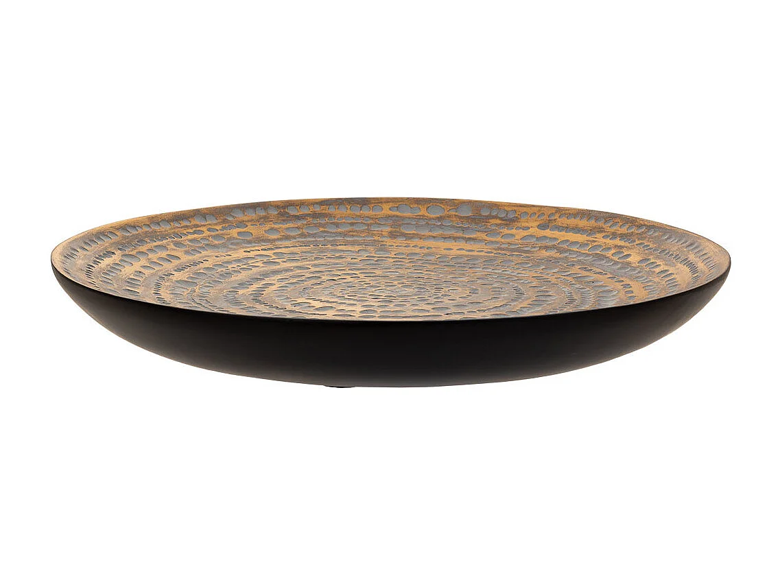 Centro de mesa em poliresina marrom 40x5x40