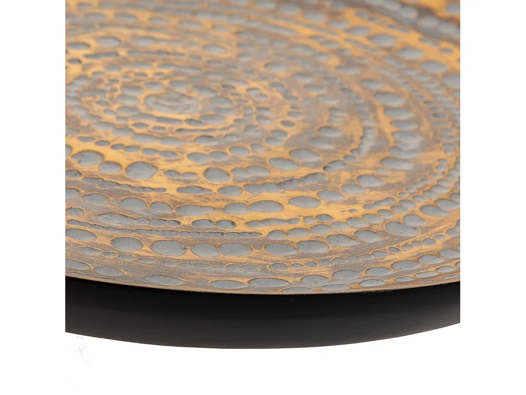 Centro de mesa em poliresina marrom 40x5x40