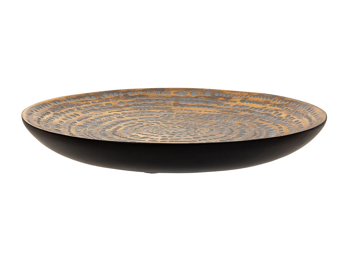 Centro de mesa de poliresina marrón 40x5x40