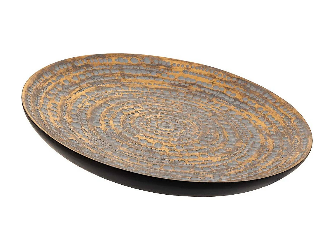 Centro de mesa de poliresina marrón 40x5x40