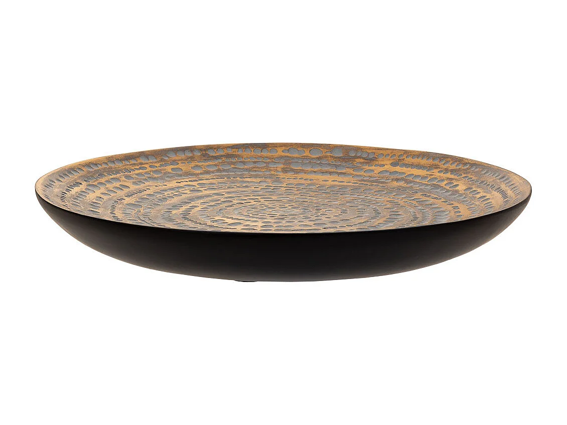 Centro de mesa de poliresina marrón 40x5x40