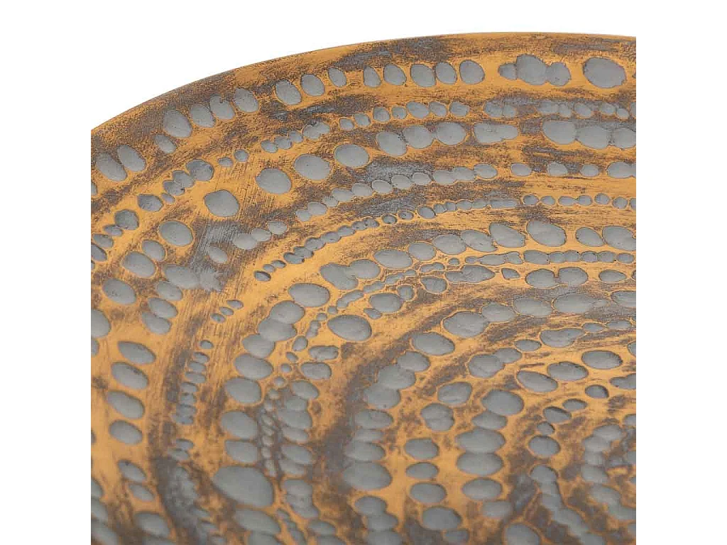 Centro de mesa de poliresina marrón 40x5x40