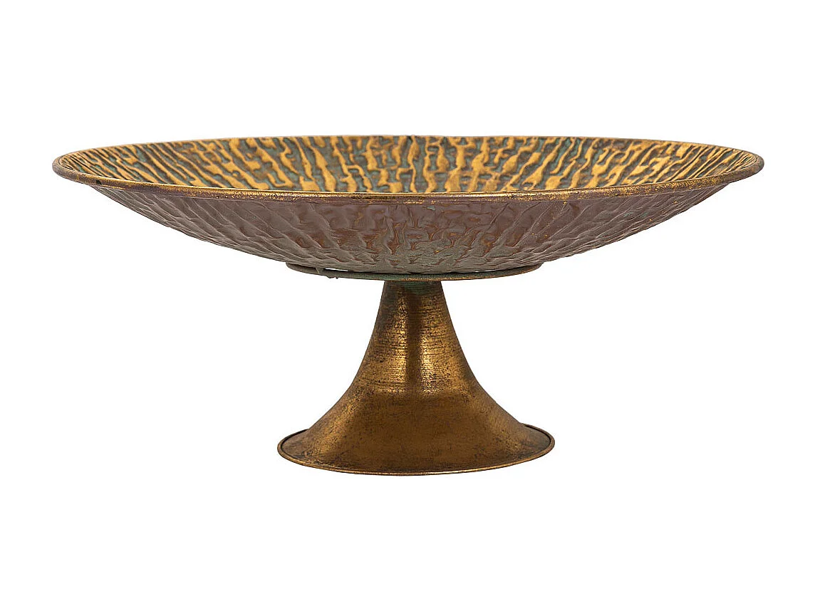 Goldener Mitteltisch aus Metall, 47x47x19h cm