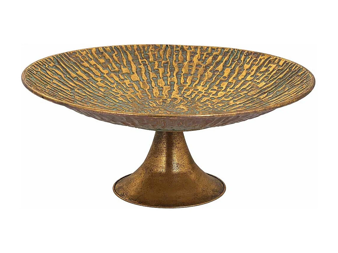 Goldener Mitteltisch aus Metall, 47x47x19h cm