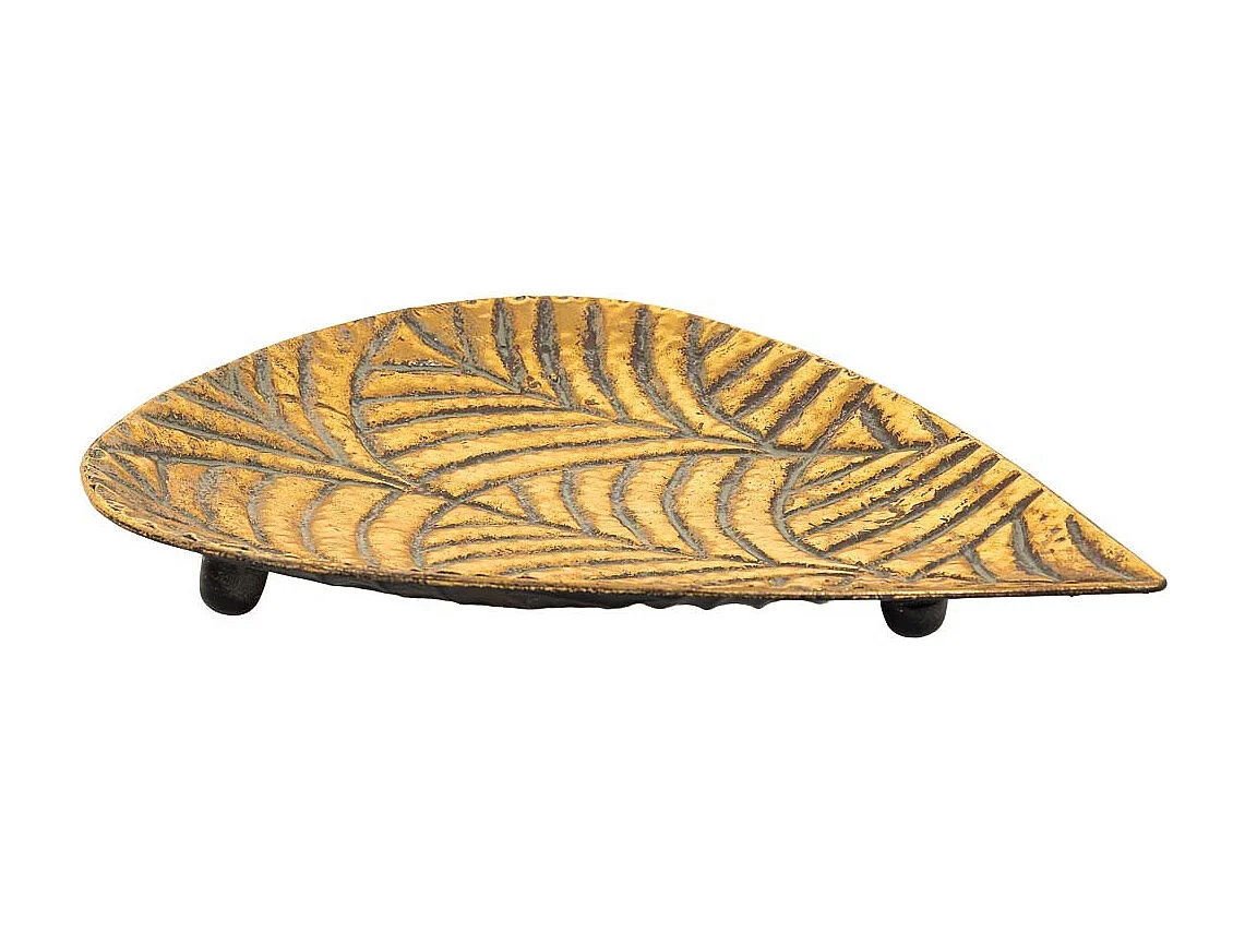 Centrotavola metallo dorato 37.5x30x4.5h cm