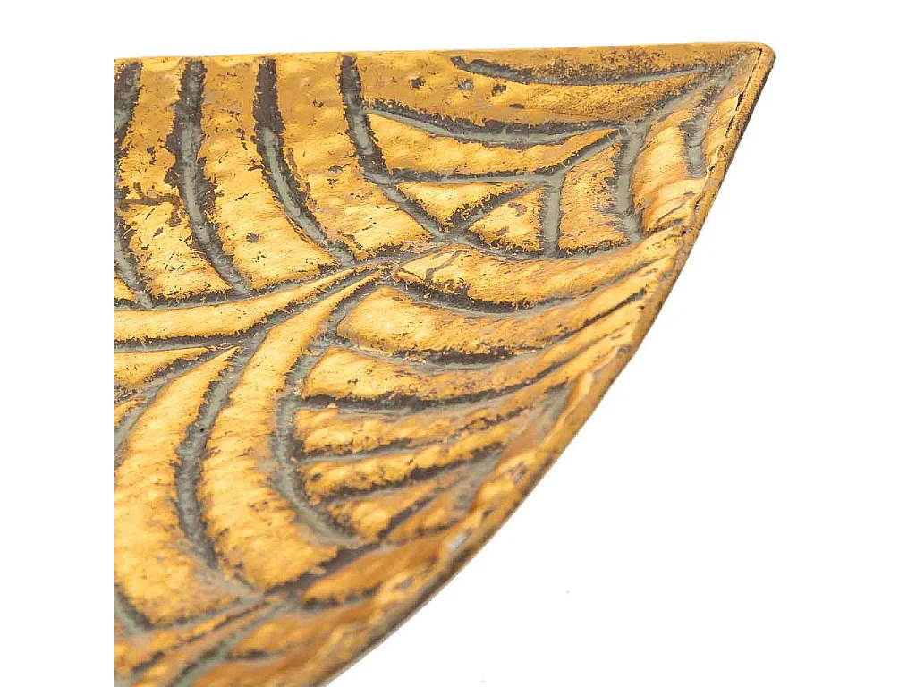 Centrotavola metallo dorato 37.5x30x4.5h cm