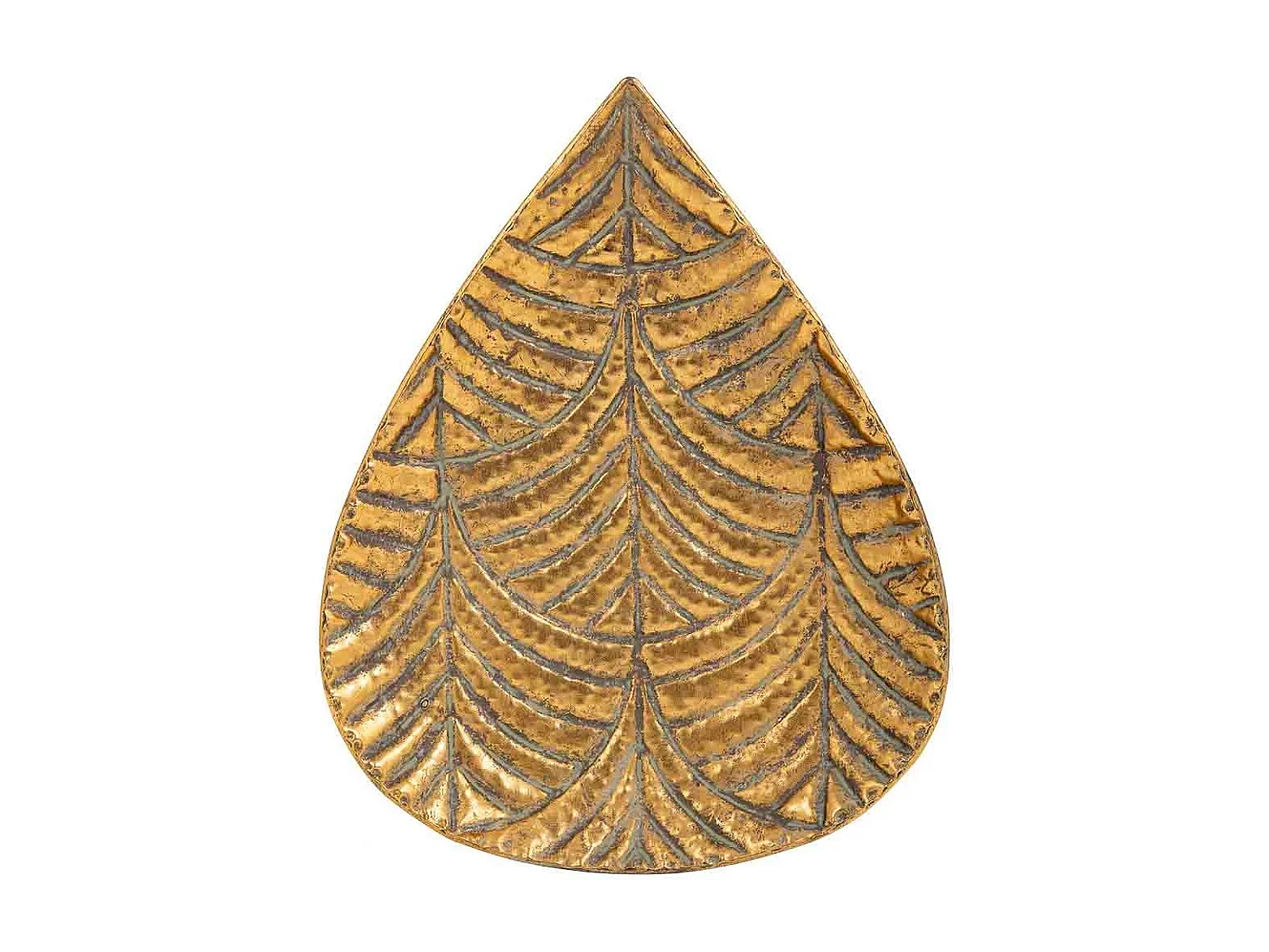 Centrotavola metallo dorato 37.5x30x4.5h cm