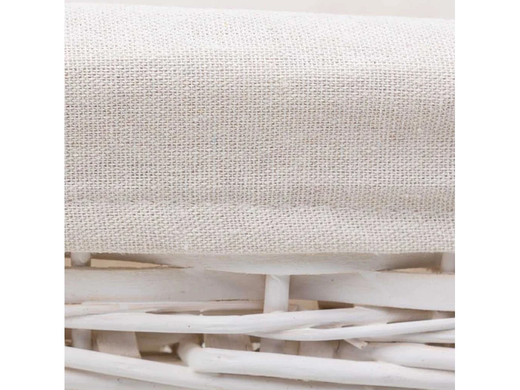 Bandeja de vime branca 50x40x08