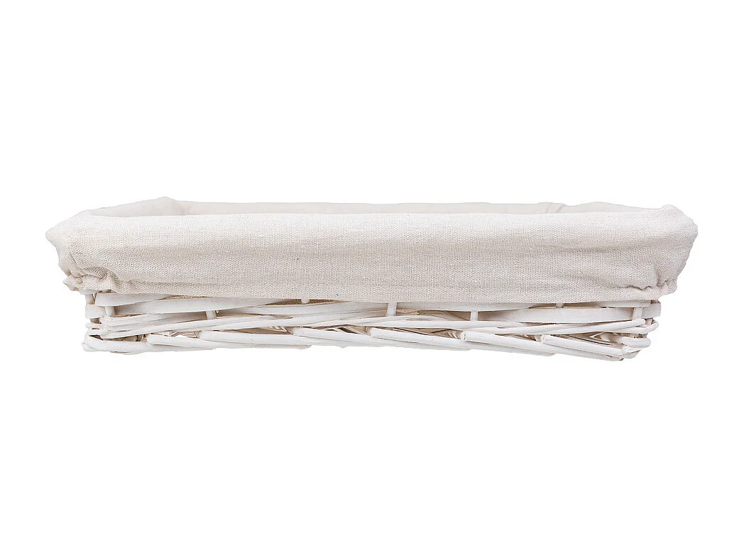 WeißesKorbtablett 50x40x08h cm