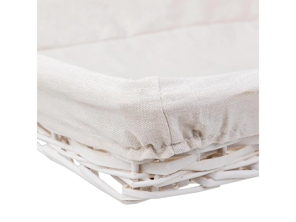 WeißesKorbtablett 50x40x08h cm