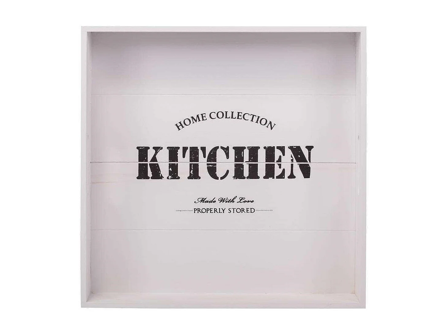 Set 2 bandejas de madera con lacado blanco