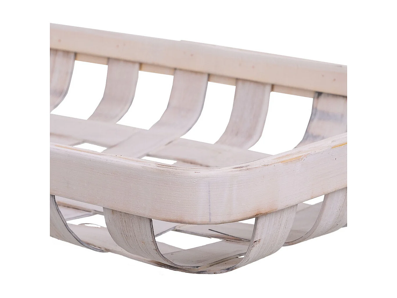 Weißes Bambustablett 75x21x5h cm