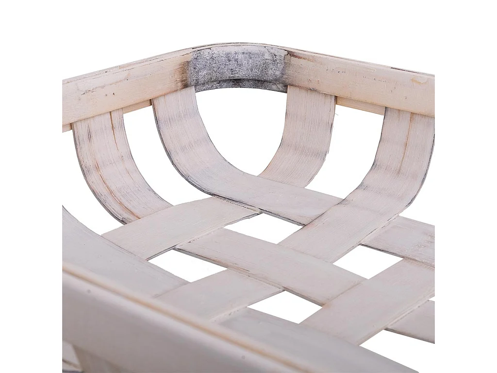 Weißes Bambustablett 75x21x5h cm