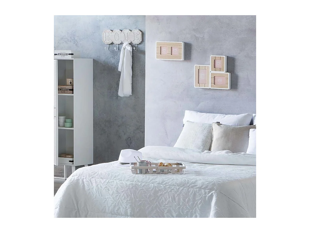 Plateau en bambou blanc 75x21x5h