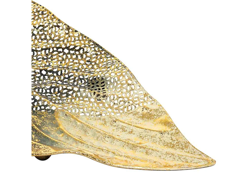 Mesa de centro em metal dourado 56x22x3,5