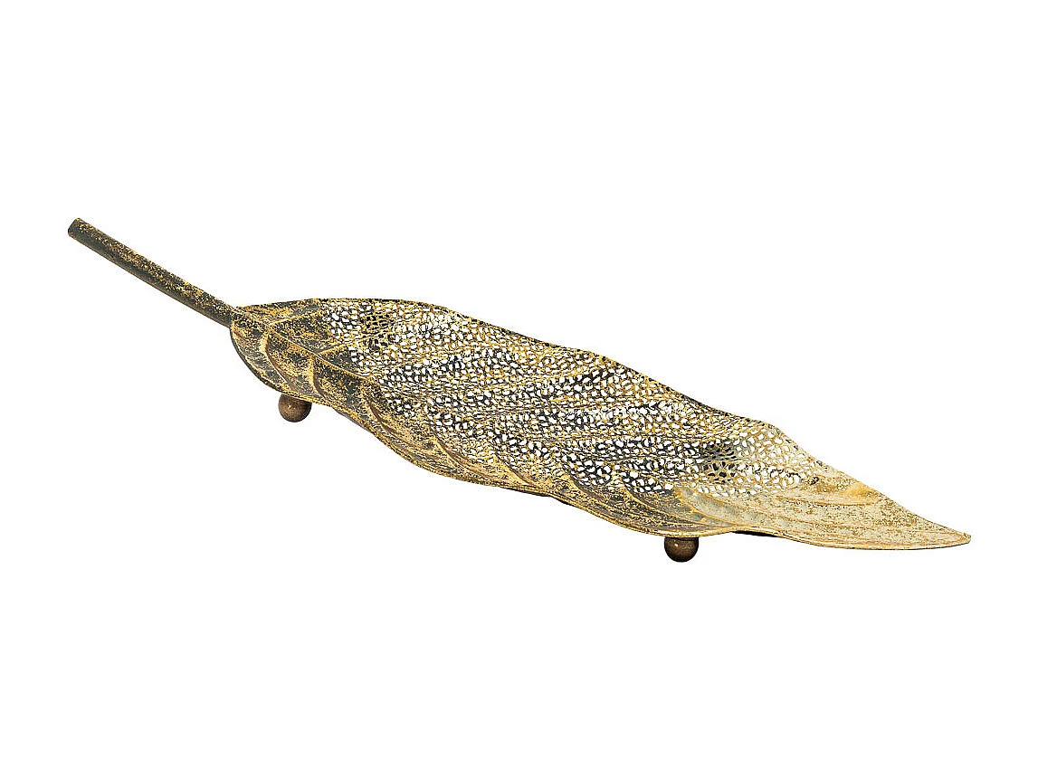 Mesa de centro em metal dourado 56x22x3,5