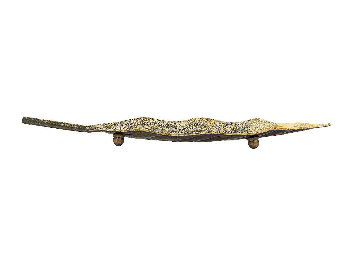 Mesa de centro em metal dourado 56x22x3,5