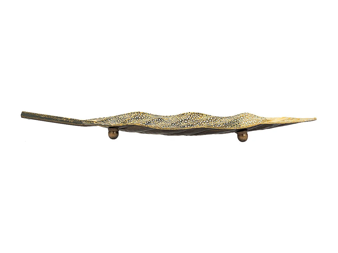 Mesa de centro em metal dourado 56x22x3,5
