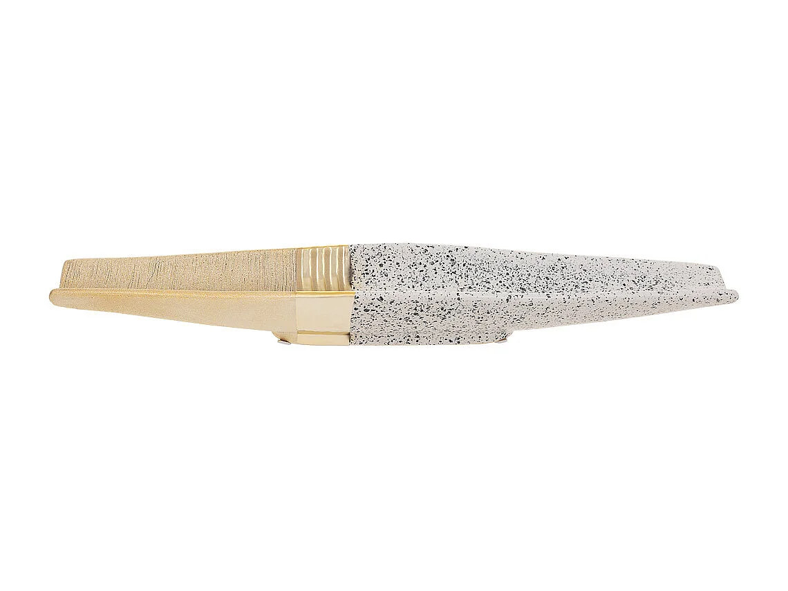 Centrotavola in ceramica dorata 49,5x14x5h