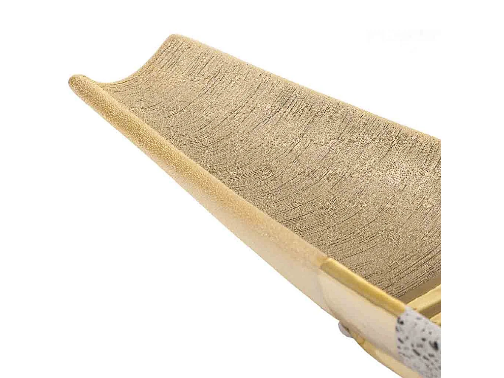 Centrotavola in ceramica dorata 49,5x14x5h