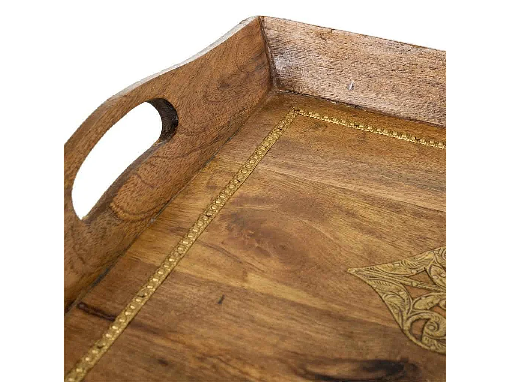 Bandeja de madeira 47x31x16