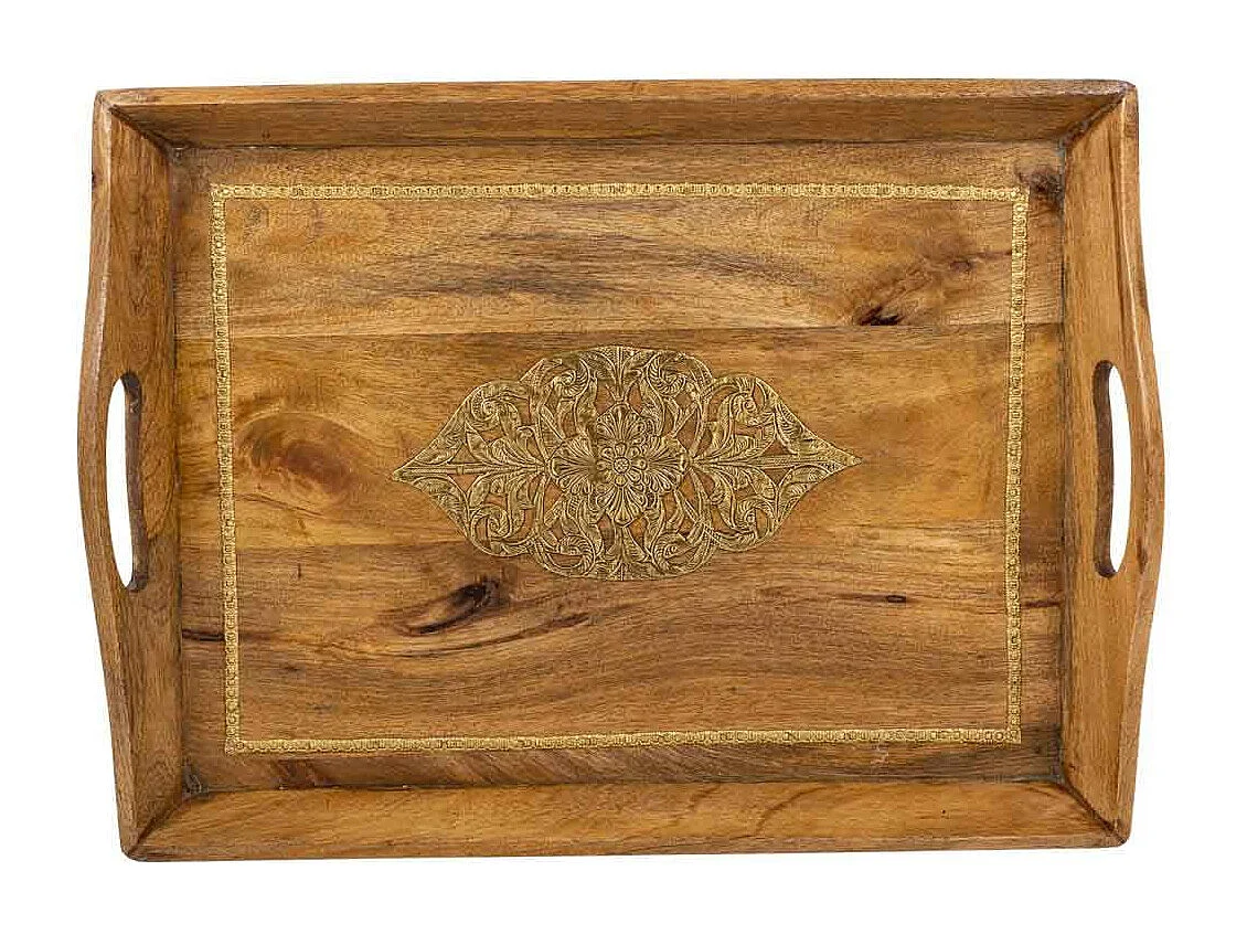 Vassoio in legno 47x31x16h