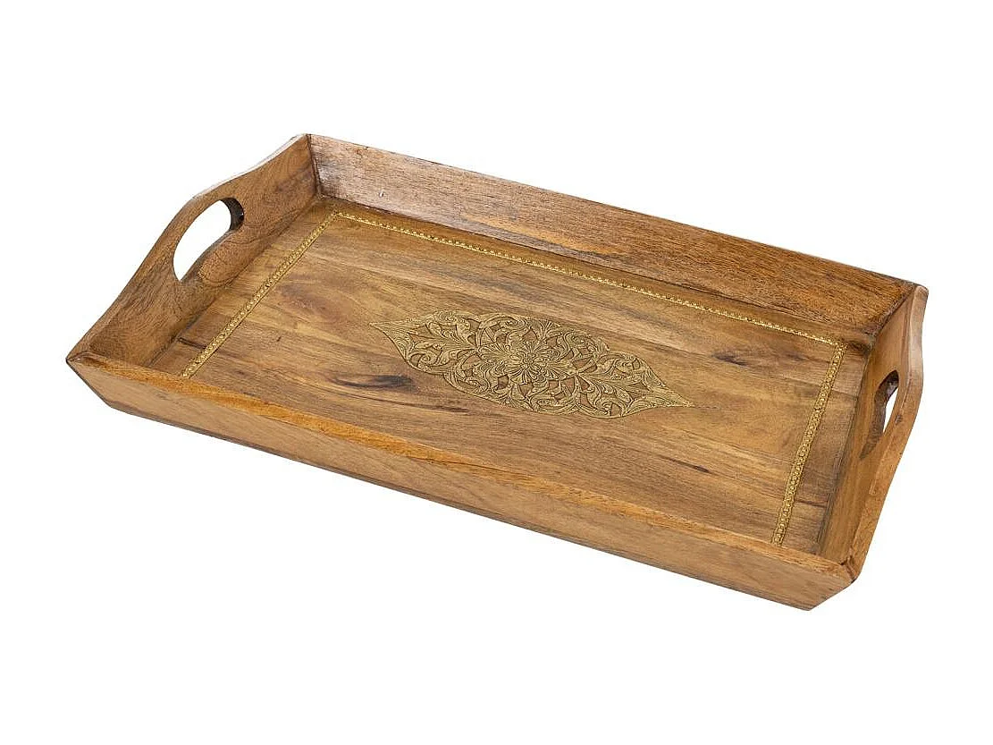 Vassoio in legno 47x31x16h