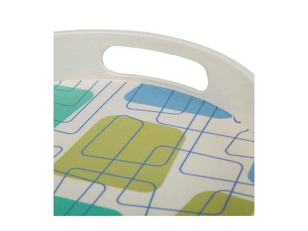Ensemble de 2 plateaux en bambou colorés