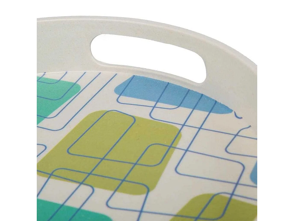 Ensemble de 2 plateaux en bambou colorés