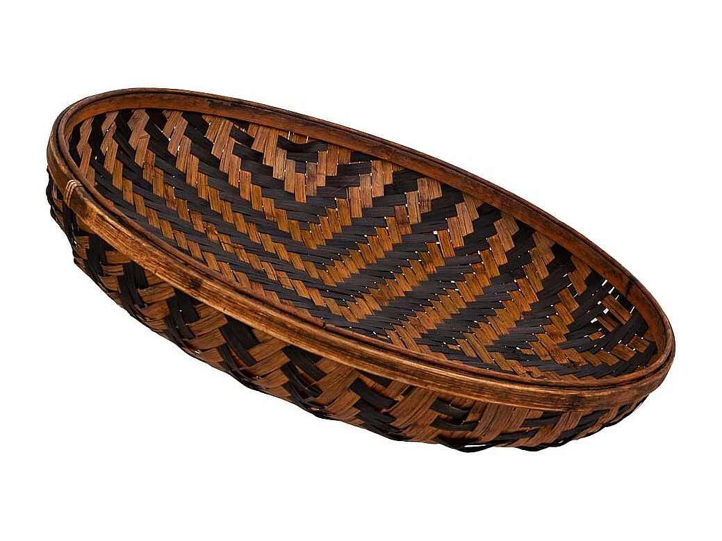 Braunes Bambustablett D45x8,5h cm