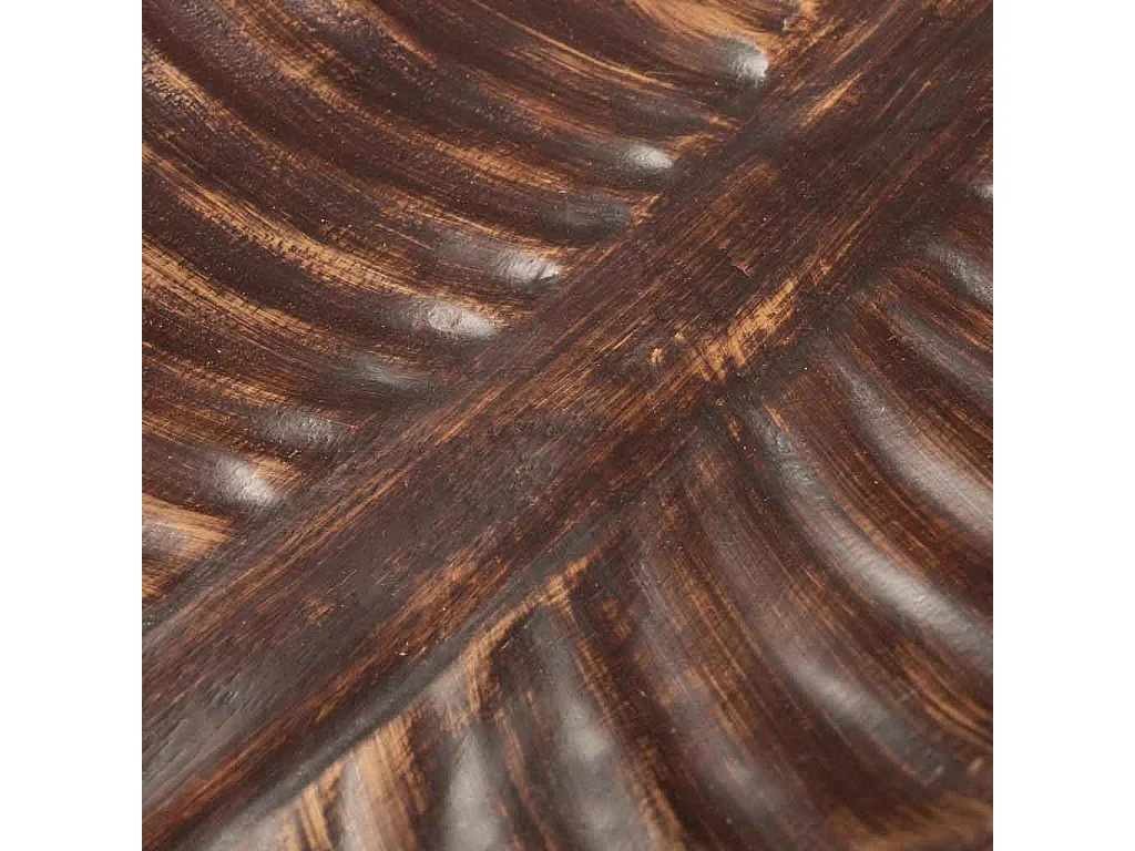 Centro de mesa em folha marrom 54x4,5x23,5