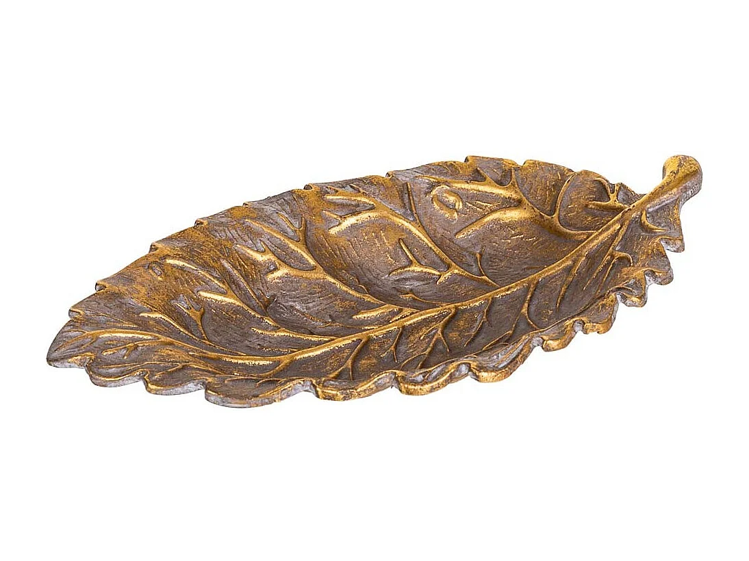 Foglia decoro oro 15,5x9,5x1,8h