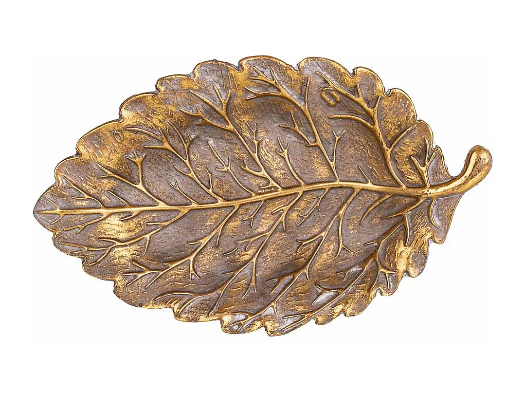 Foglia decoro oro 15,5x9,5x1,8h