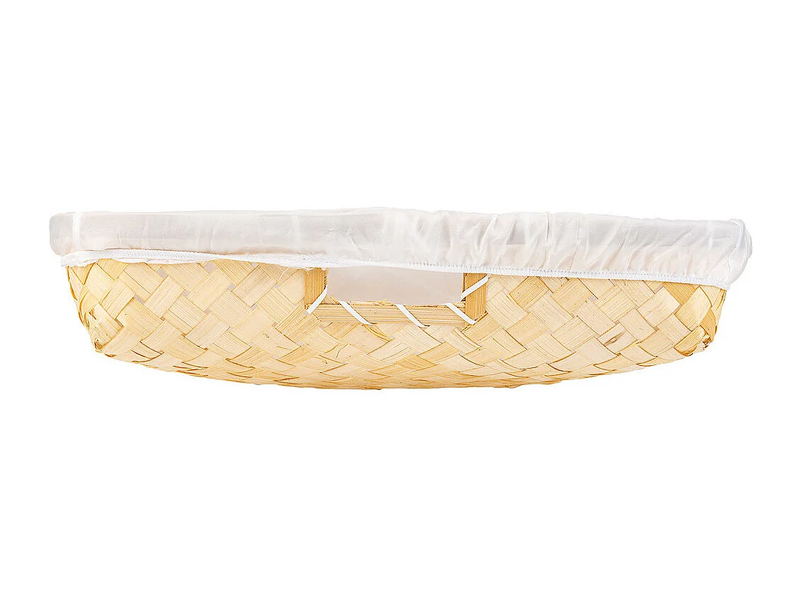 Braun gefüttertes Bambustablett 50x40x8h cm