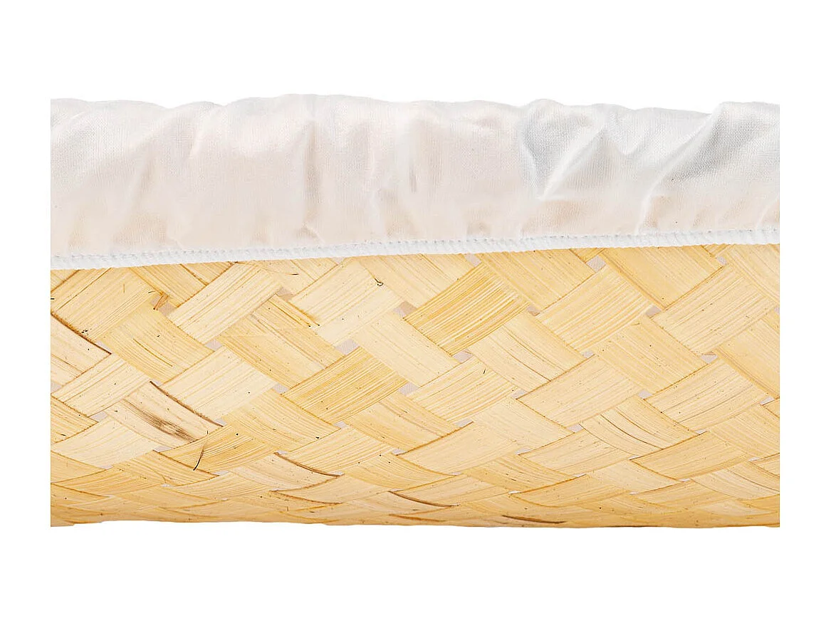 Braun gefüttertes Bambustablett 50x40x8h cm